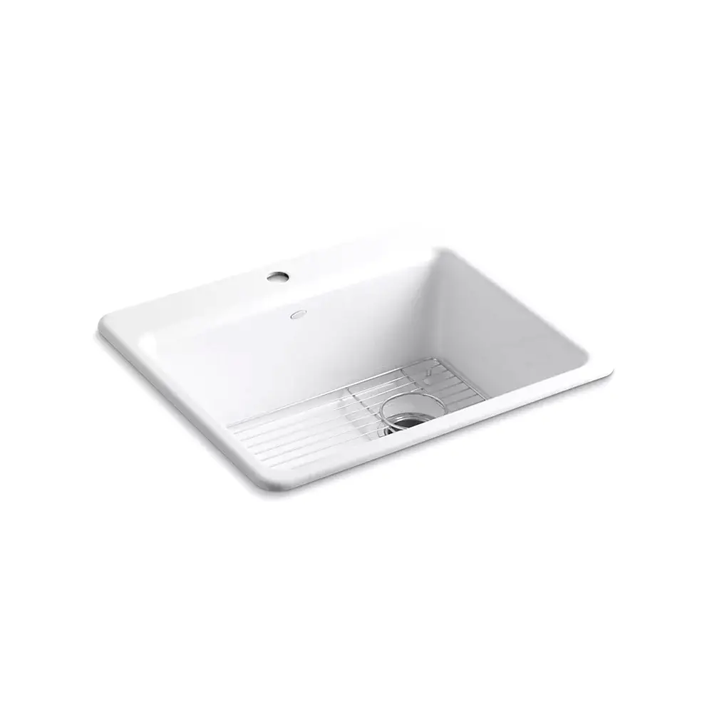 Kohler 5872-1A1-0 Riverby Sink, Single, Sr, 1-Hole