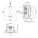 Gessi 33842 Goccia Thermostatic With Single Volume Control Trim Chrome 2