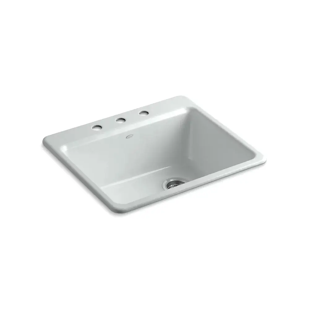 Kohler 5872-3A1-95 Riverby Sink, Single, Sr, 3-Hole