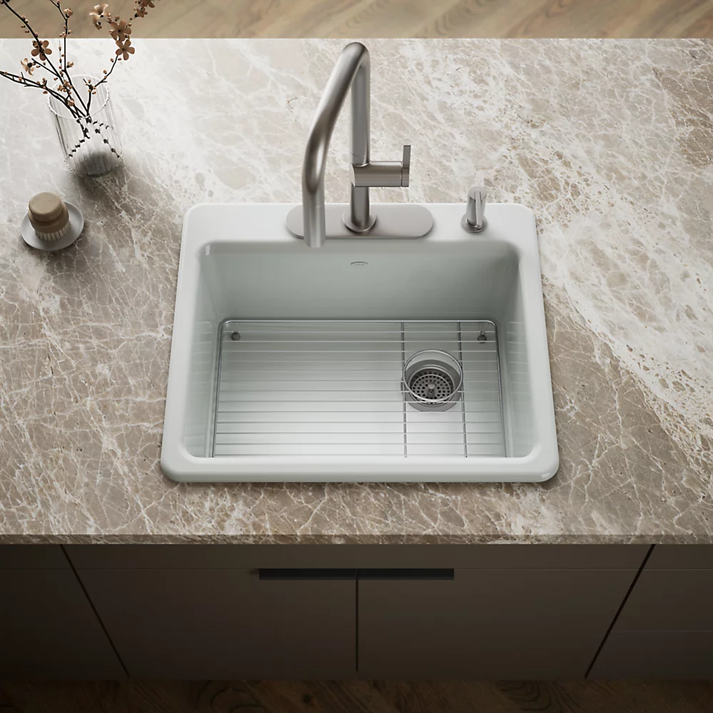 Kohler 5872-4A1-95 Riverby Sink, Single, Sr, 4-Hole