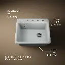 Kohler 5872-4A1-95 Riverby Sink, Single, Sr, 4-Hole