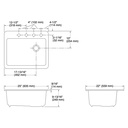 Kohler 5872-4A1-95 Riverby Sink, Single, Sr, 4-Hole