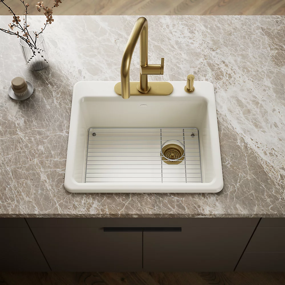 Kohler 5872-4A1-96 Riverby Sink, Single, Sr, 4-Hole