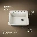 Kohler 5872-4A1-96 Riverby Sink, Single, Sr, 4-Hole