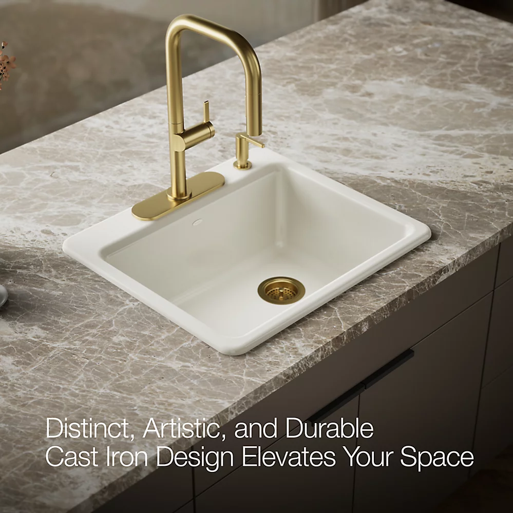 Kohler 5872-4A1-96 Riverby Sink, Single, Sr, 4-Hole