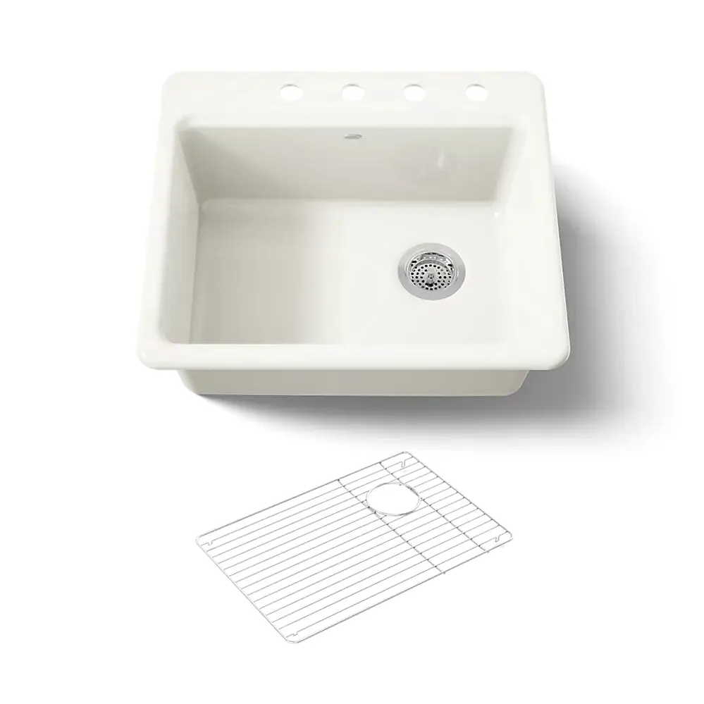 Kohler 5872-4A1-96 Riverby Sink, Single, Sr, 4-Hole