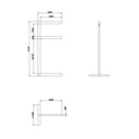Gessi 20939 Rettangolo Freestanding Towel Rack Chrome 2