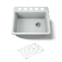 Kohler 5872-5UA1-95 Riverby Sink, Single, Uc, 5U-Hole