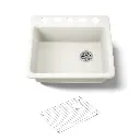 Kohler 5872-5UA1-96 Riverby Sink, Single, Uc, 5U-Hole