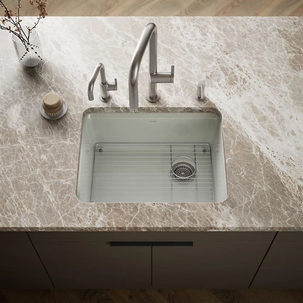 Kohler 5872-5UA1-FF Riverby Sink, Single, Uc, 5U-Hole