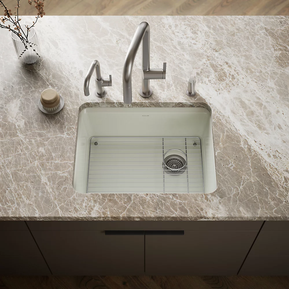 Kohler 5872-5UA1-NY Riverby Sink, Single, Uc, 5U-Hole