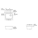 Kohler 5872-5UA1-NY Riverby Sink, Single, Uc, 5U-Hole