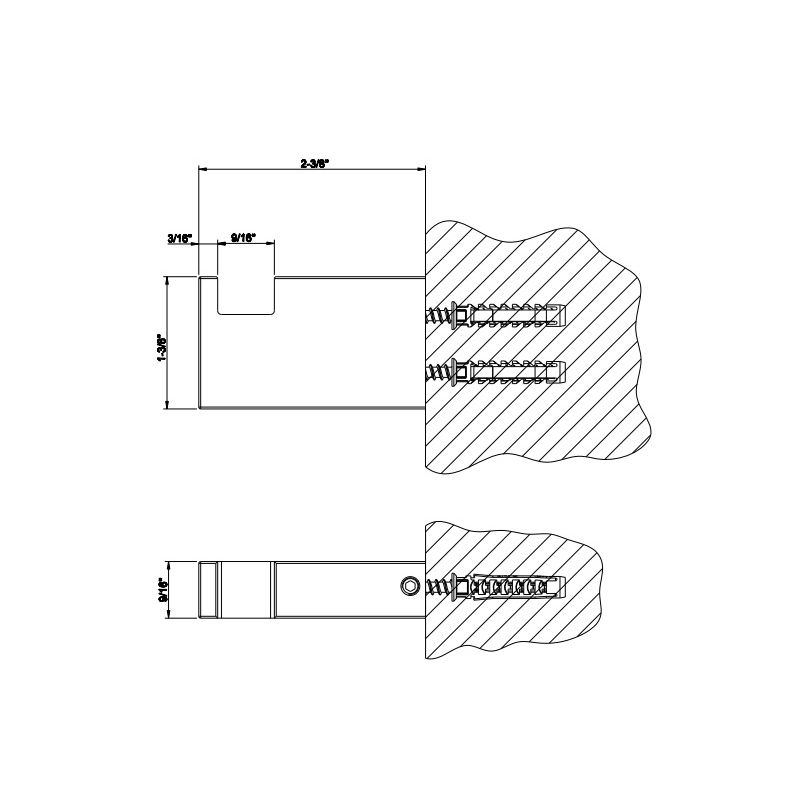 Gessi 20921 Rettangolo Wall Mounted Garment Hook Chrome 2