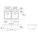 Kohler 5873-5U-7 Deerfield Sink, Double Equal, Uc, 5-H
