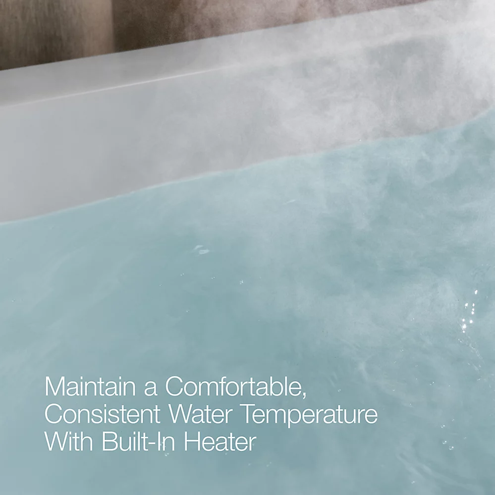 Kohler 1849-GH-96 Underscore 60" x 36" Drop-in Heated Bubble Massage Air Bath Biscuit