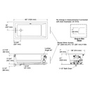 Kohler 1849-GH-96 Underscore 60" x 36" Drop-in Heated Bubble Massage Air Bath Biscuit