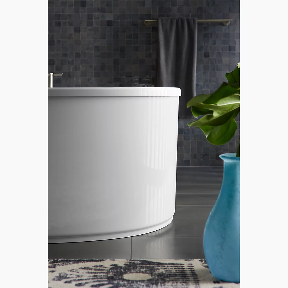 Kohler 1966-GH-0 Sunstruck 65-1/2" x 35-1/2" Freestanding Heated Bubble Massage Air Bath White