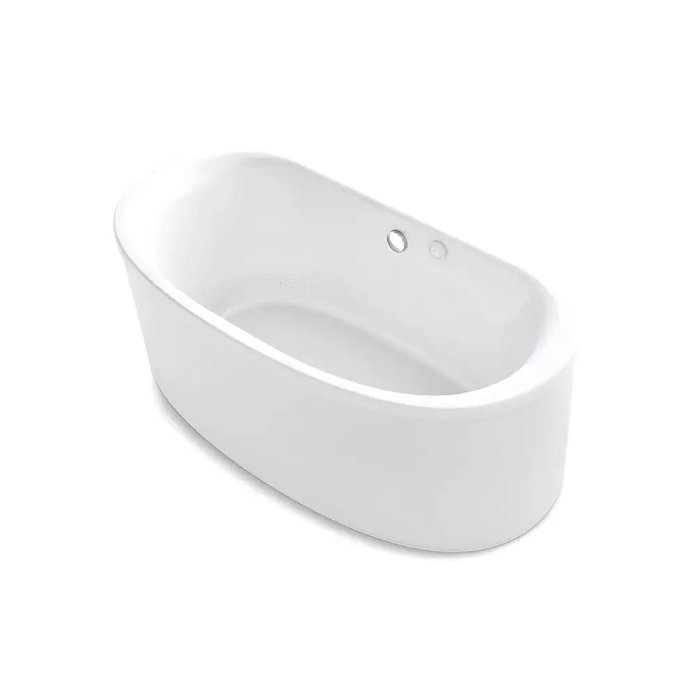 Kohler 1966-GH-0 Sunstruck 65-1/2" x 35-1/2" Freestanding Heated Bubble Massage Air Bath White