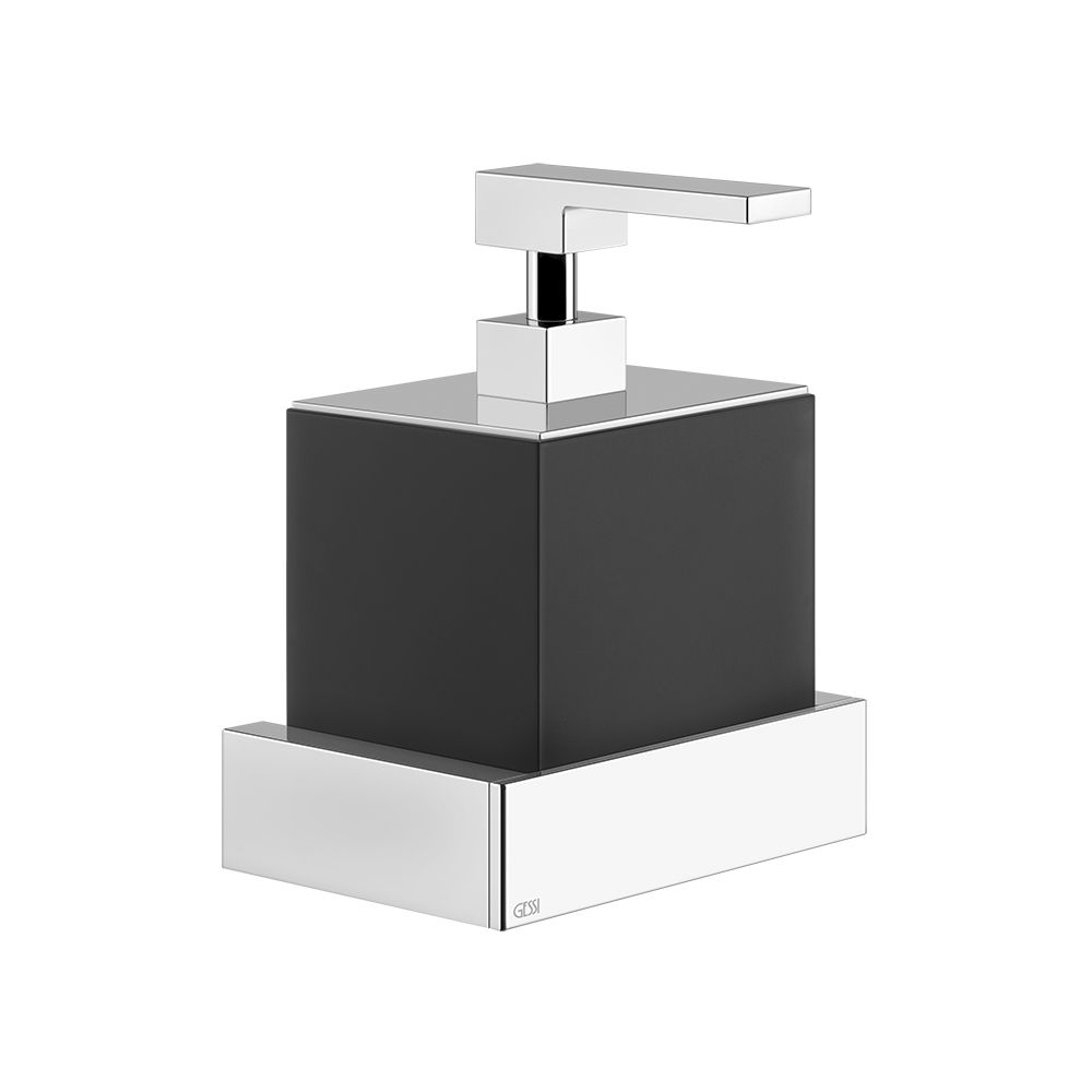 Gessi 20814 Rettangolo Wall Mounted Liquid Soap Dispenser Black Neolyte 1