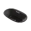 Kohler 5718-XHGH-7 Underscore 71-1/2" x 41-1/2" Drop-in Heated Whirlpool Bath Black