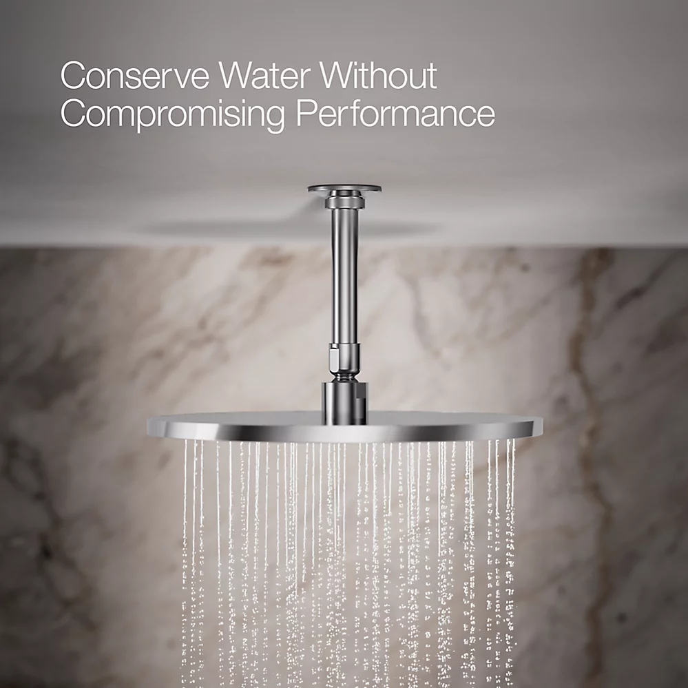 Kohler 13690-CP Contemporary Round 12 Rainhead With Katalyst Air-Induction Spray 2.5 GPM 