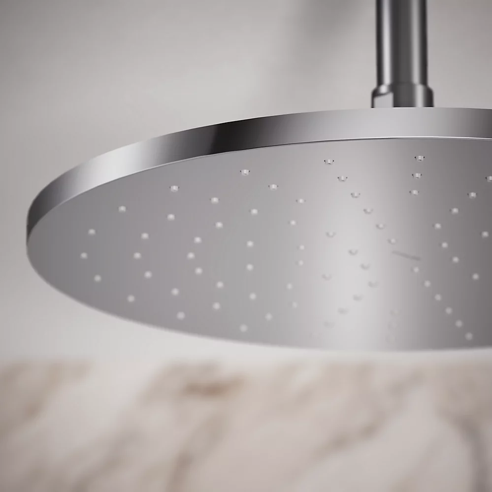 Kohler 13690-CP Contemporary Round 12 Rainhead With Katalyst Air-Induction Spray 2.5 GPM 
