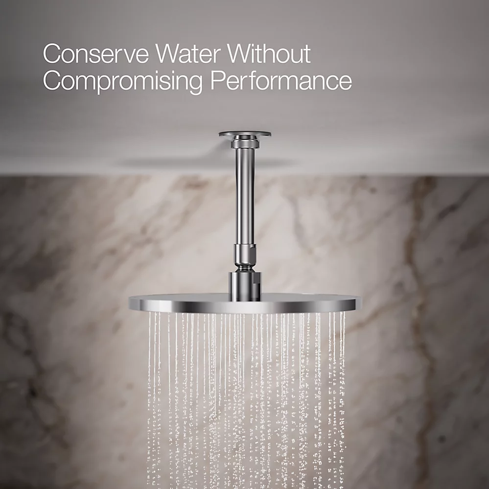 Kohler 13689-CP Contemporary Round 10 Rainhead With Katalyst Air-Induction Spray 2.5 GPM 