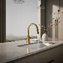 Kohler 22062-2MB Graze Pull Down Kitchen Sink Faucet Vibrant Brushed Modern Brass