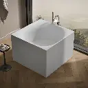 Kohler 31404-PF-HW1 Stillness Smart Soak 46" x 46" Freestanding Bath Honed White