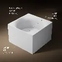 Kohler 31404-PF-HW1 Stillness Smart Soak 46" x 46" Freestanding Bath Honed White