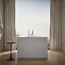 Kohler 31404-PF-HW1 Stillness Smart Soak 46" x 46" Freestanding Bath Honed White