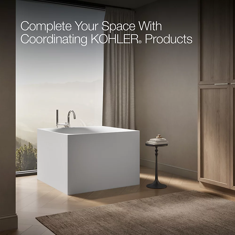 Kohler 31404-PF-HW1 Stillness Smart Soak 46" x 46" Freestanding Bath Honed White