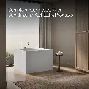 Kohler 31404-PF-HW1 Stillness Smart Soak 46" x 46" Freestanding Bath Honed White