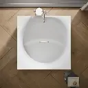 Kohler 31404-PF-HW1 Stillness Smart Soak 46" x 46" Freestanding Bath Honed White