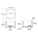 Kohler 31404-PF-HW1 Stillness Smart Soak 46" x 46" Freestanding Bath Honed White