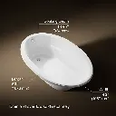 Kohler 6346-0 Sunward 66X42 Oval Bath, Drop-In