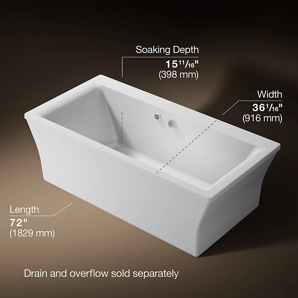 Kohler 6367-W1-0 Stargaze Fs 72 Bath W/Fluted Apron