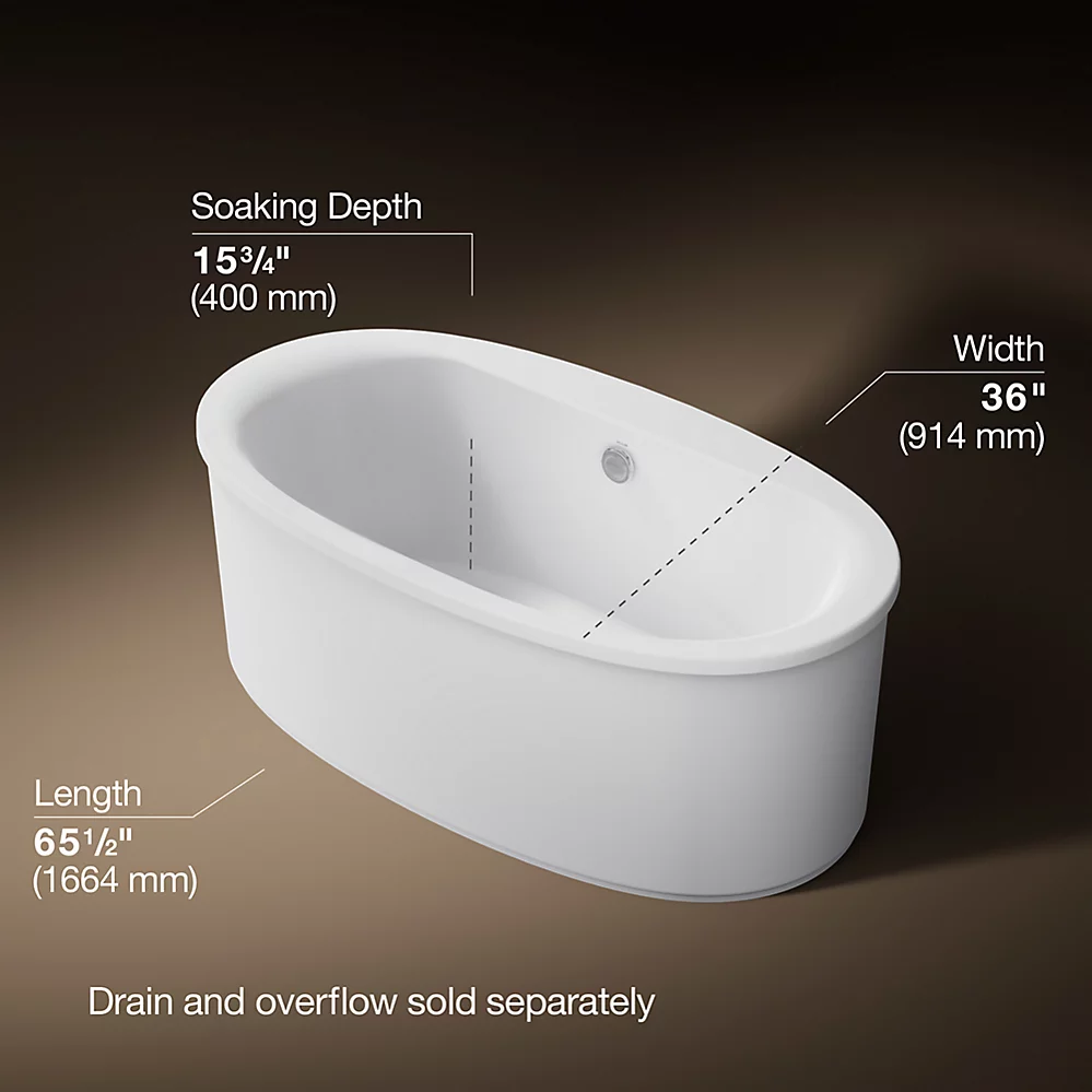 Kohler 6368-0 Sunstruck Fs 66 Bath W/Straight Apron