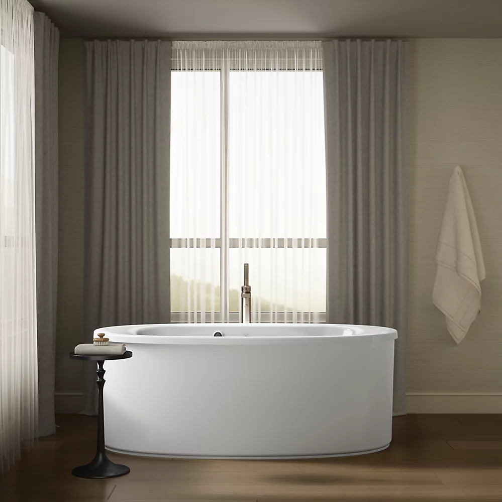Kohler 6368-W1-0 Sunstruck Fs Bask Bath W/Strght Apron