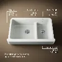Kohler 6426-FF Whitehaven Uc, 36 Sd, Short Apron Sink
