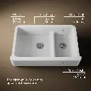 Kohler 6427-0 Whitehaven Uc, 36 Sd, Tall Apron Sink