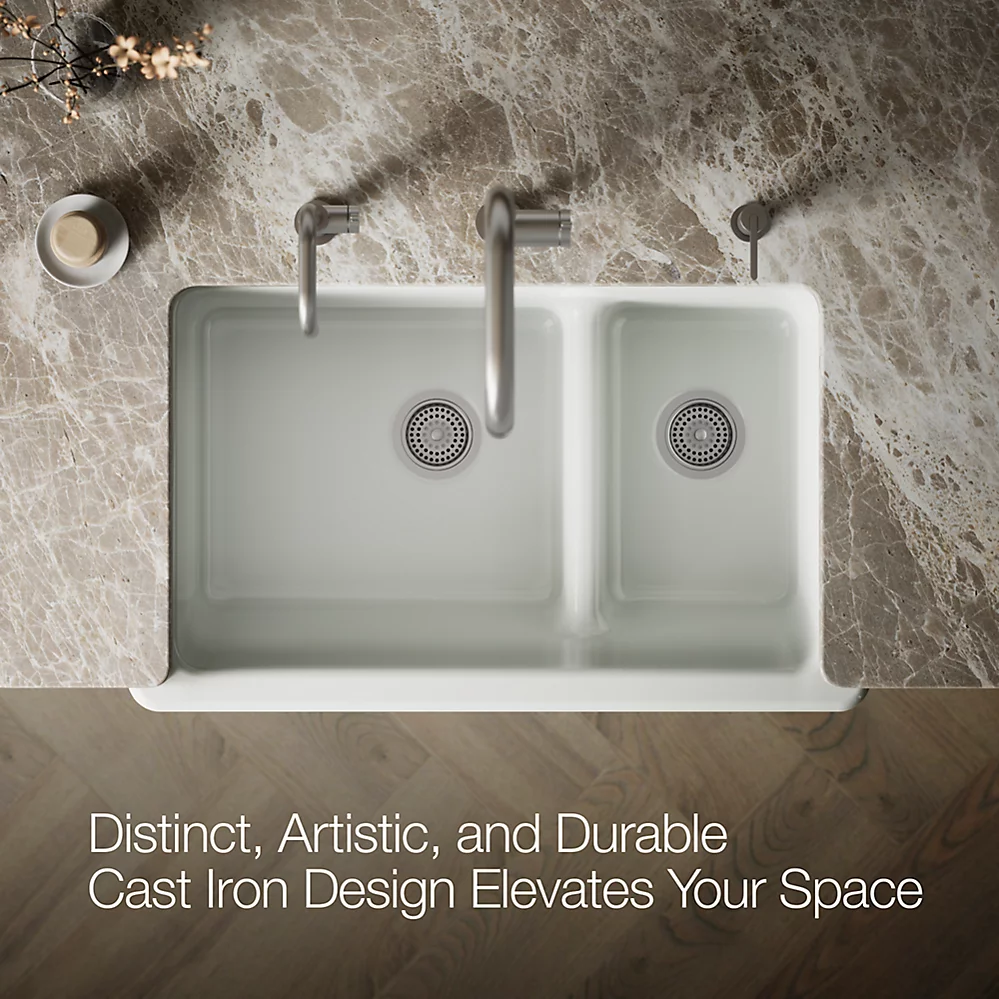Kohler 6427-FF Whitehaven Uc, 36 Sd, Tall Apron Sink