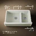 Kohler 6427-NY Whitehaven Uc, 36 Sd, Tall Apron Sink