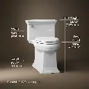 Kohler 6428-0 Memoirs Stately 1-Pc 1.28 Elongated Toilet White