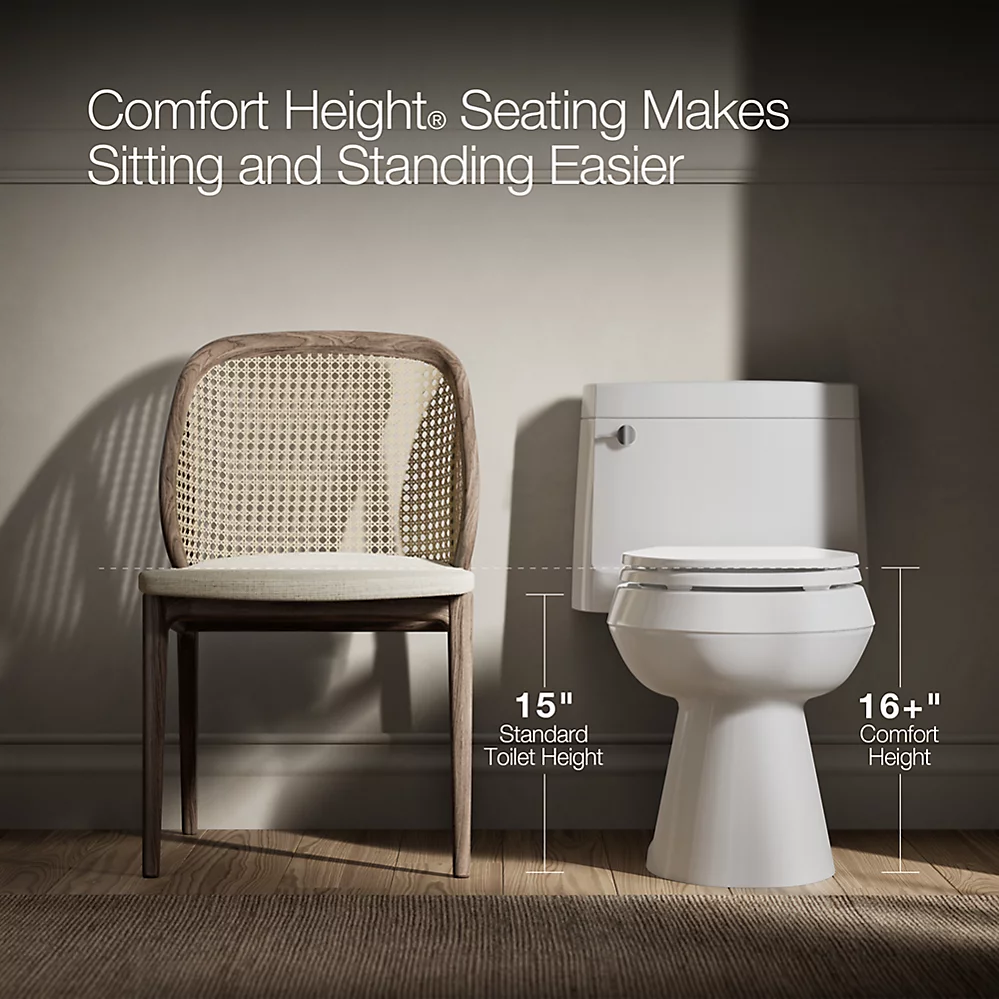 Kohler 6428-0 Memoirs Stately 1-Pc 1.28 Elongated Toilet White