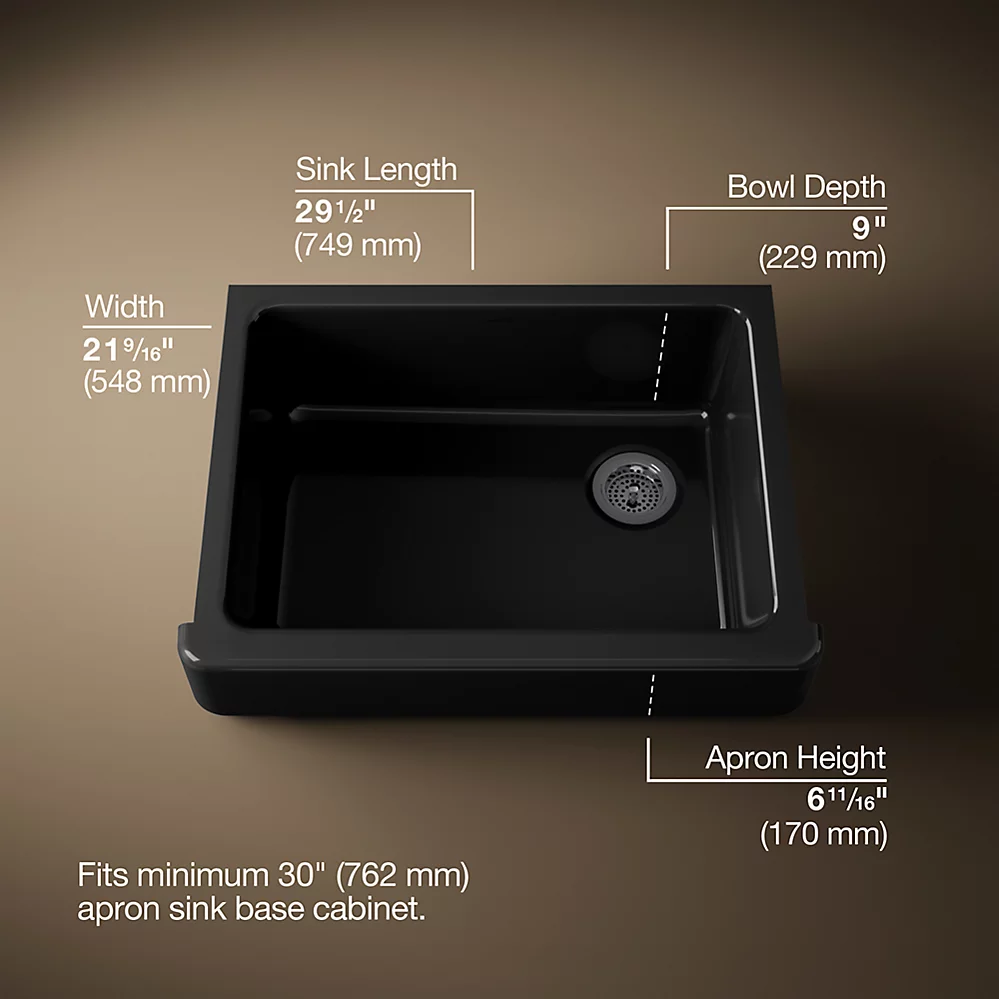 Kohler 6486-7 Whitehaven Uc, 30 , Short Apron Sink
