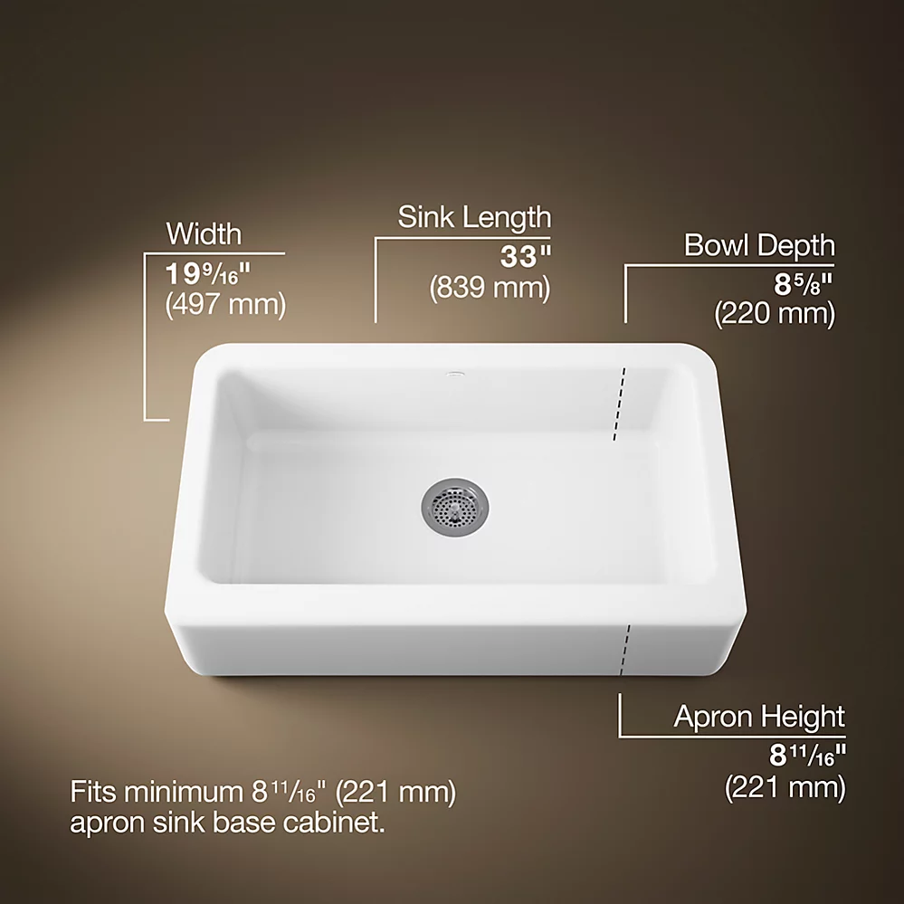 Kohler 6546-0 Dickinson Uc Apron Sink