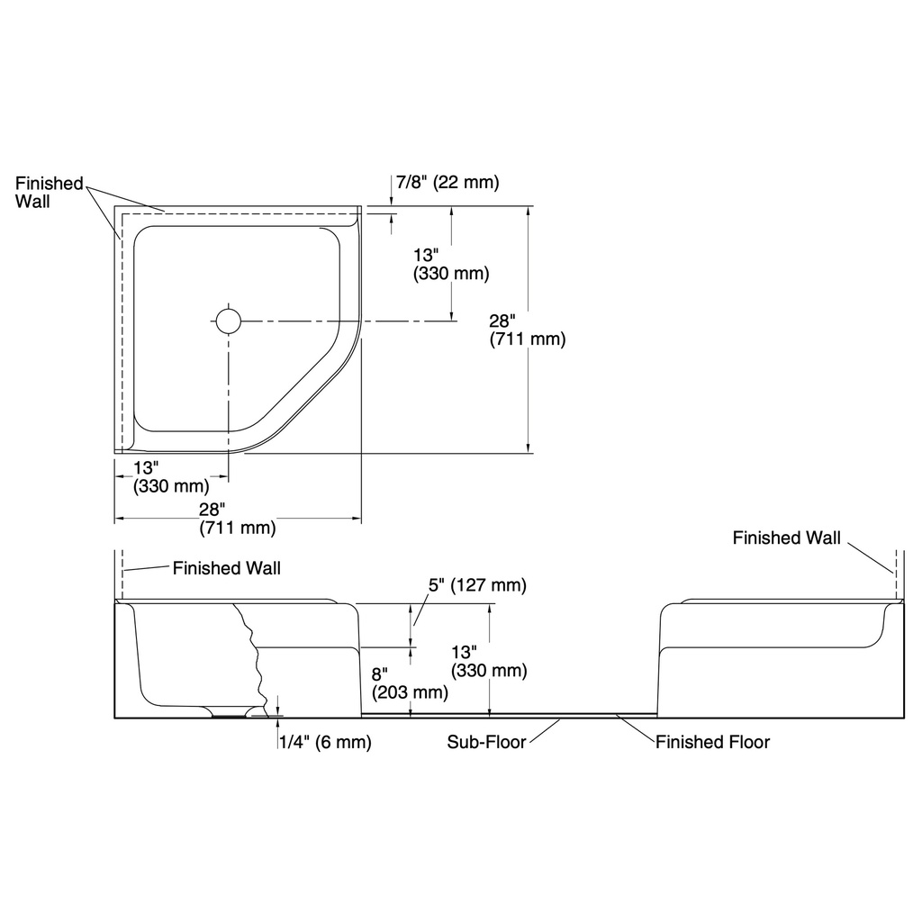 Kohler 6710-0 Whitby 28X28 Service Sink