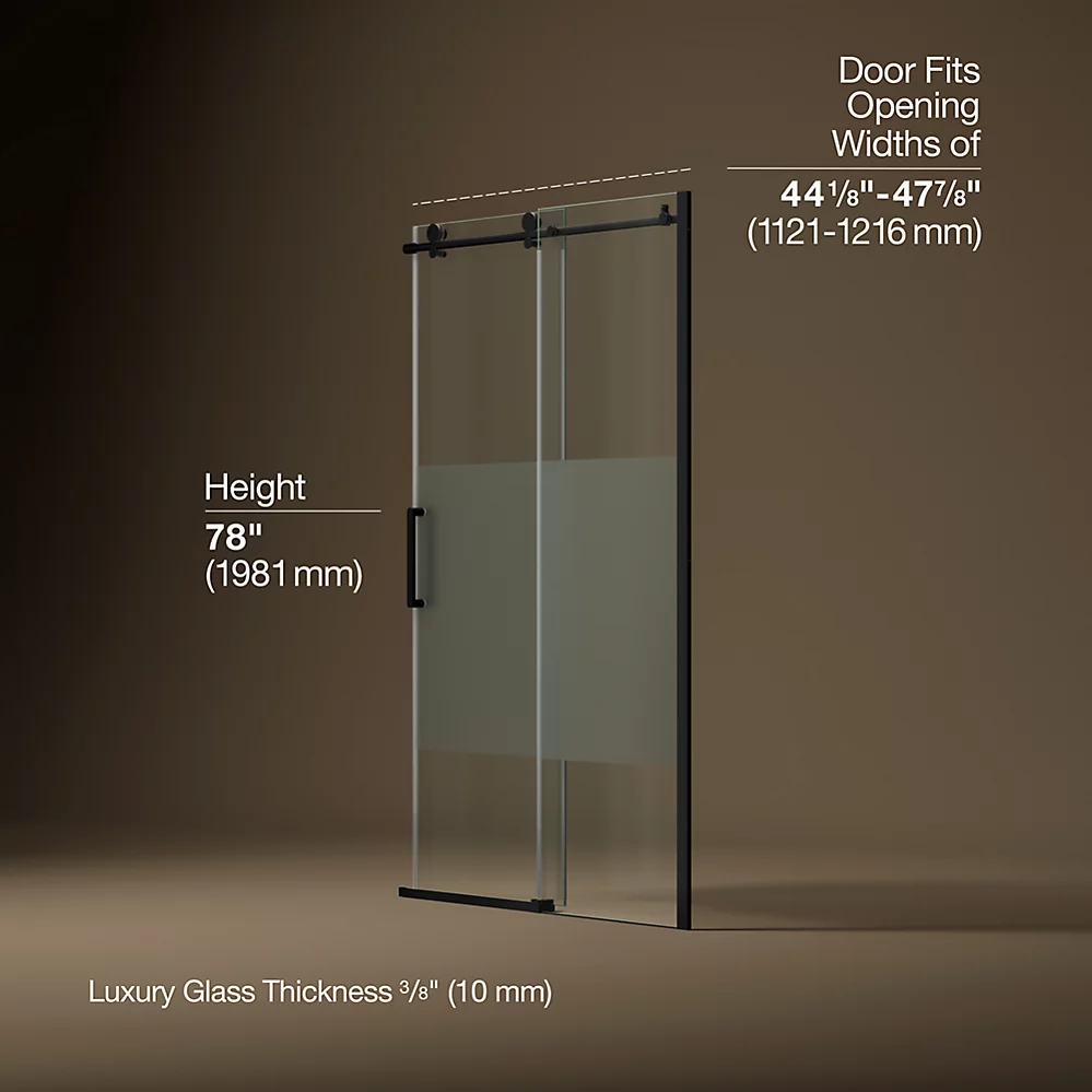 Kohler 701695-G81-BL Composed3/8 Sliding Showerdoor Cc 78X48
