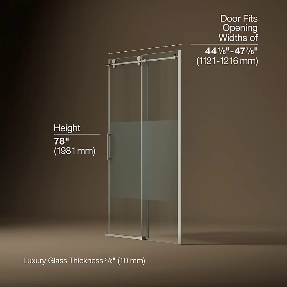 Kohler 701695-G81-BNK Composed3/8 Sliding Showerdoor Cc 78X48